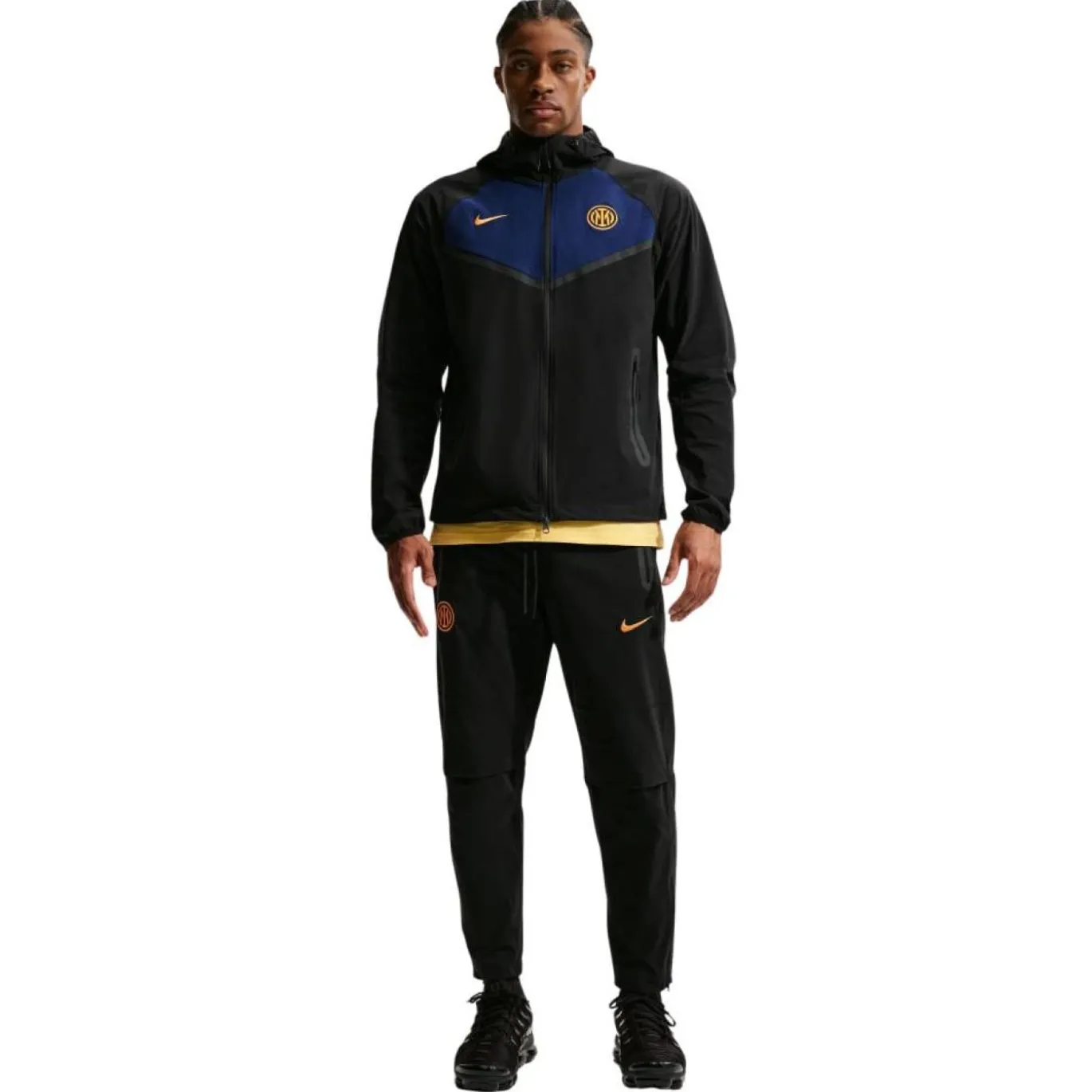Nike Inter Milan Tech Woven Trainingsbroek 2026-2027 Zwart Goudgeel