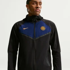 Nike Inter Milan Tech Woven Windrunner Jack Zwart Blauw Goud
