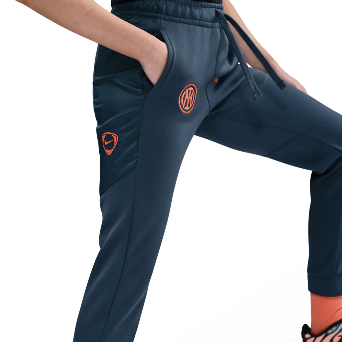 Nike Inter Milan Trainingspak Full-Zip Woven 2025-2026 Kids Donkerblauw Zwart Oranje