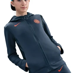 Nike Inter Milan Trainingspak Full-Zip Woven 2025-2026 Kids Donkerblauw Zwart Oranje
