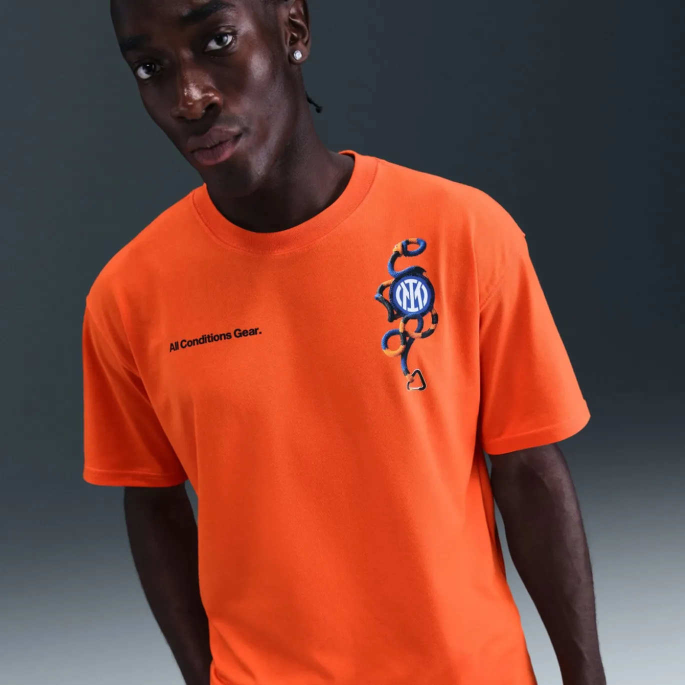 Nike Inter Milan x ACG T-Shirt 2025-2026 Oranje Donkerblauw Wit