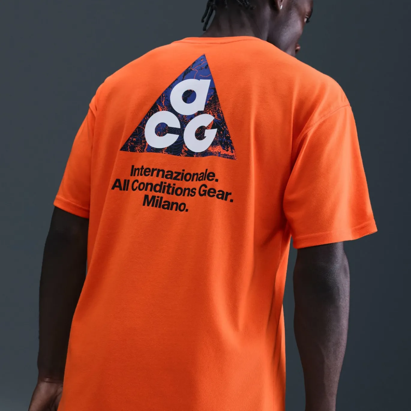 Nike Inter Milan x ACG T-Shirt 2025-2026 Oranje Donkerblauw Wit