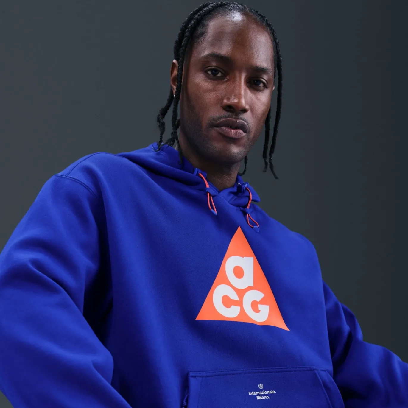 Nike Inter Milan x ACG Tuff Fleece Hoodie 2025-2026 Donkerblauw Oranje Wit