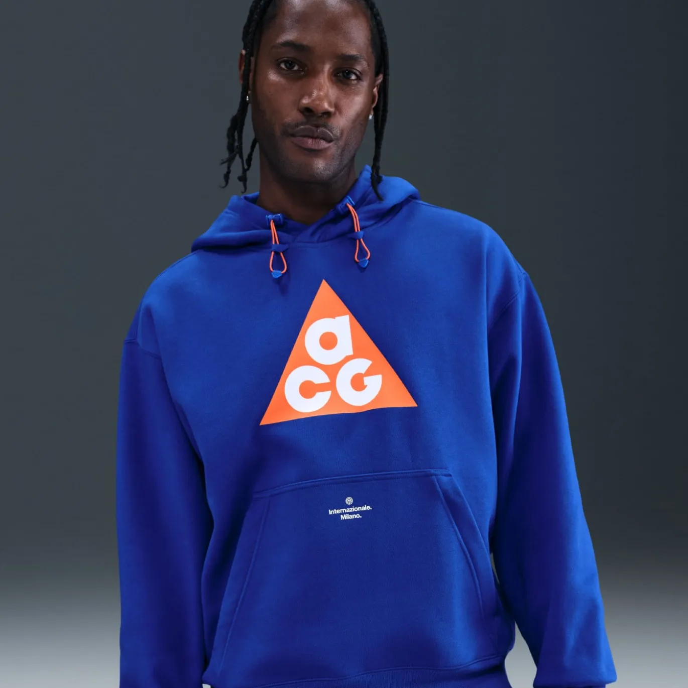 Nike Inter Milan x ACG Tuff Fleece Hoodie 2025-2026 Donkerblauw Oranje Wit