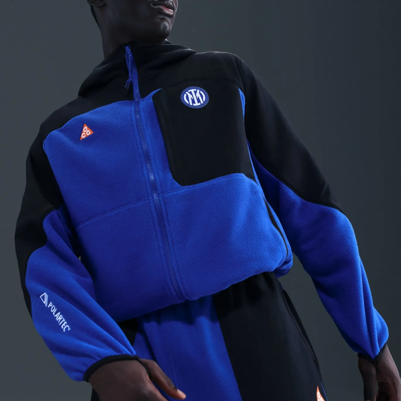 Nike Inter Milan x ACG Wolf Tree Hooded Trainingsjack 2025-2026 Donkerblauw Zwart Oranje