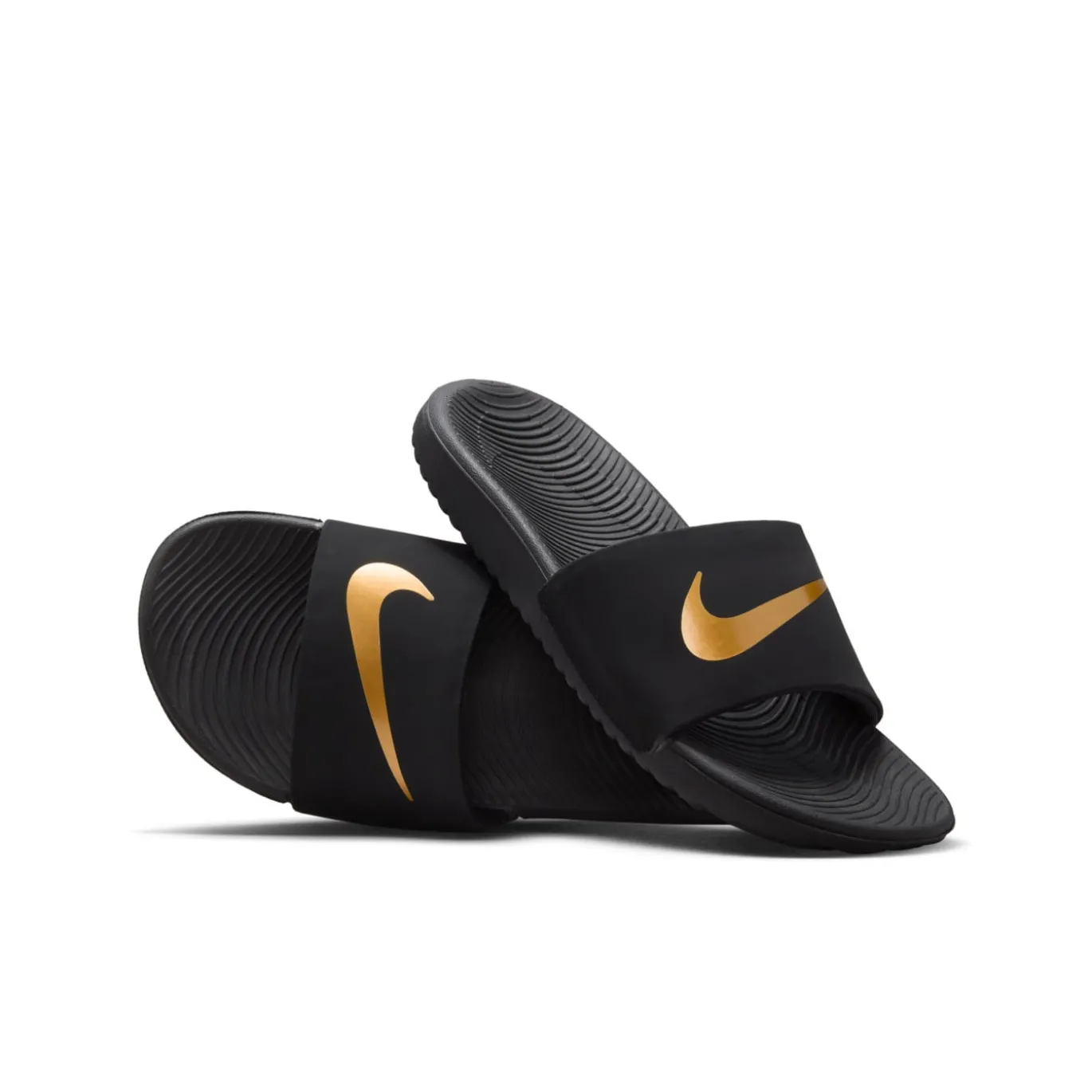 Nike Kawa Slippers Kids Zwart Goud