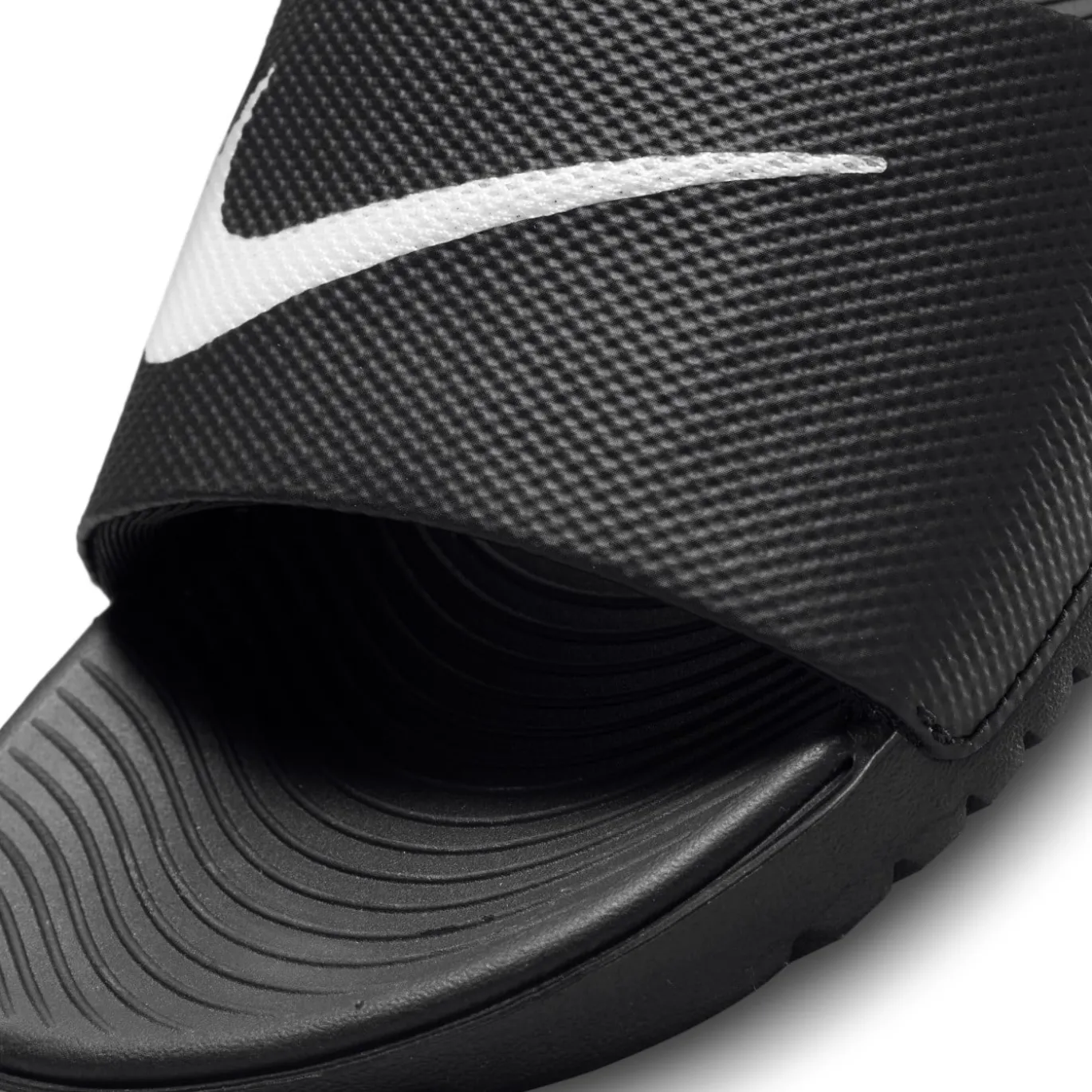 Nike Kawa Slippers Kids Zwart Wit