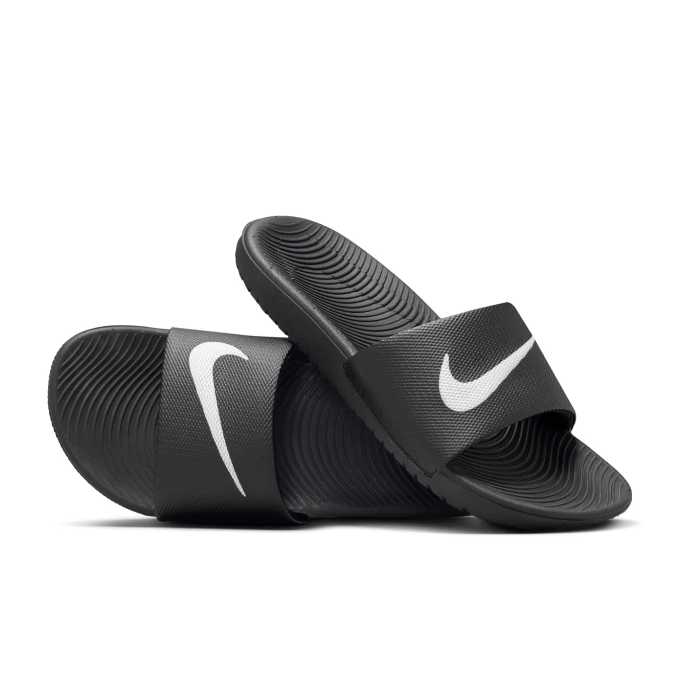 Nike Kawa Slippers Kids Zwart Wit