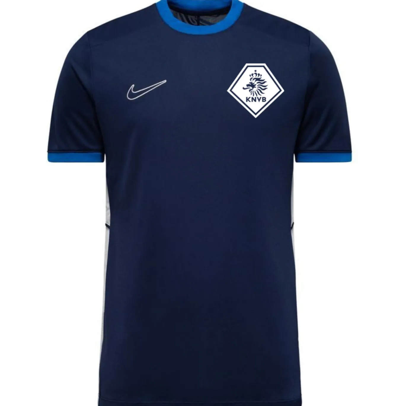 Nike KNVB Academy 25 Trainingsshirt Donkerblauw Wit