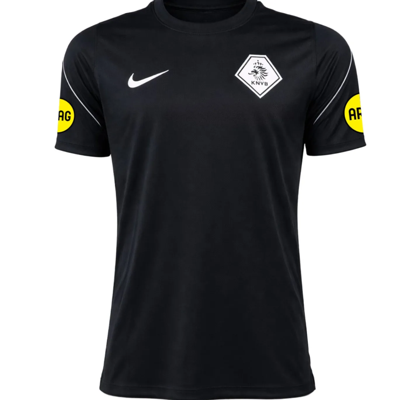 Nike KNVB ARAG Scheidsrechters Trainingsshirt 2026-2028 Zwart Wit