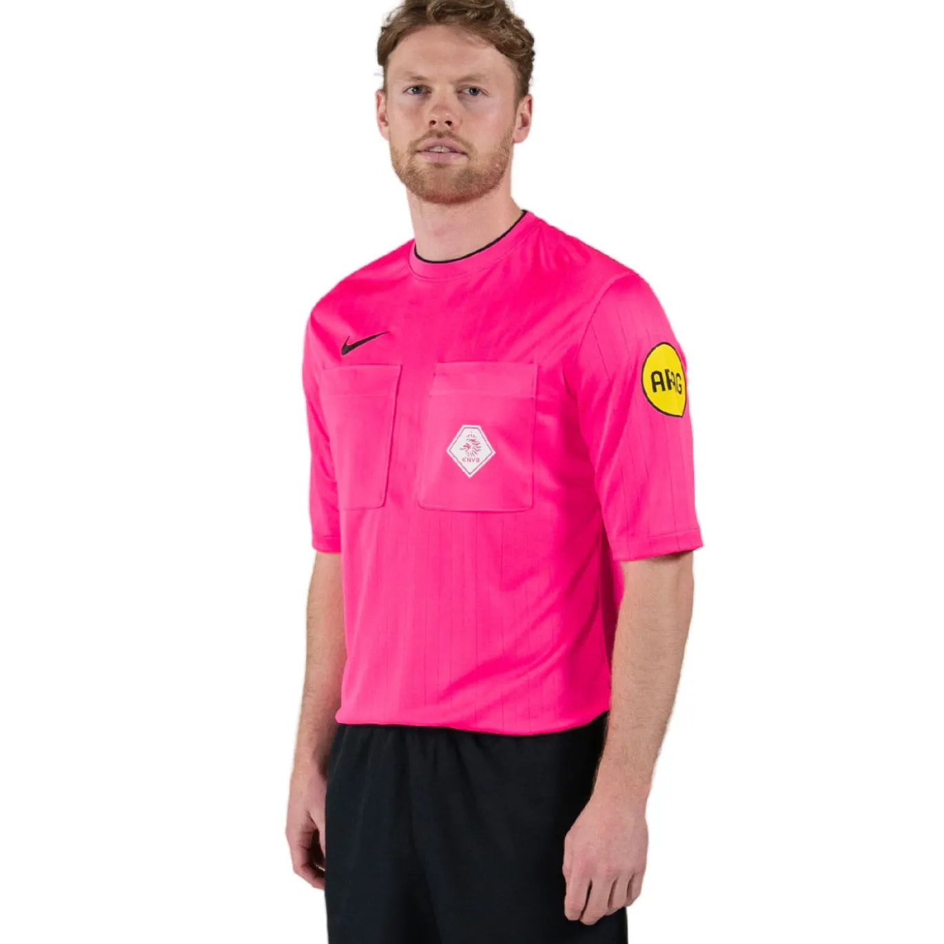 Nike KNVB Scheidsrechtersshirt 2024-2026 Roze Zwart