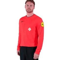 Nike KNVB Scheidsrechtersshirt Lange Mouwen 2024-2026 Felrood Zwart