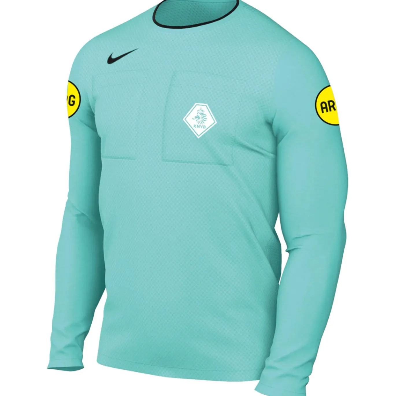 Nike KNVB Scheidsrechtersshirt Lange Mouwen 2024-2026 Turquoise Zwart