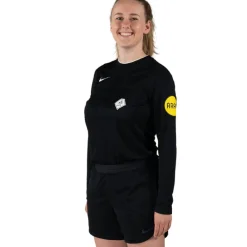 Nike KNVB Scheidsrechtersshirt 2024-2026 Lange Mouwen Dames Zwart Wit