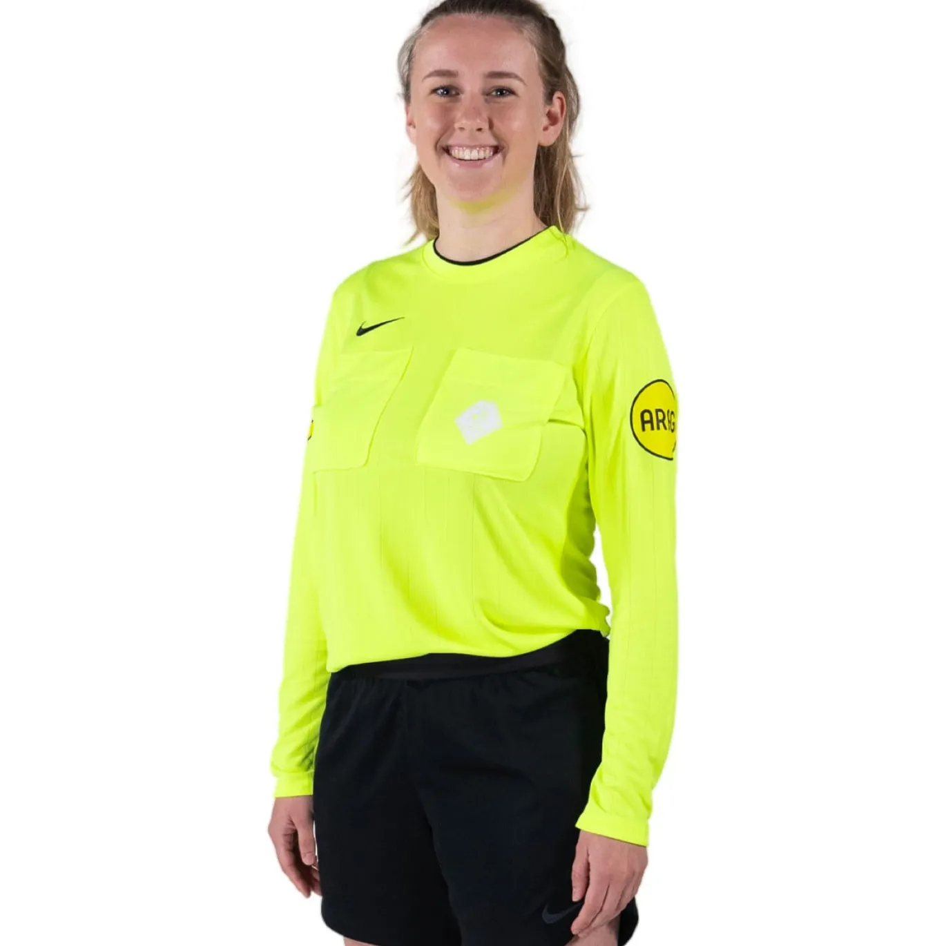 Nike KNVB Scheidsrechtersshirt 2024-2026 Lange Mouwen Dames Neongeel