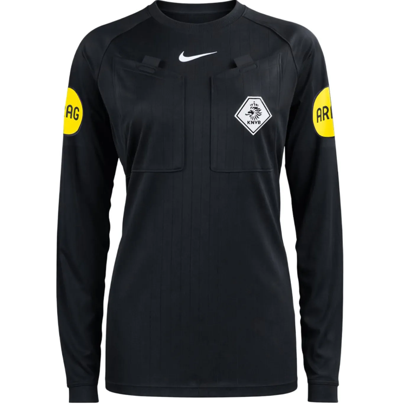 Nike KNVB Scheidsrechtersshirt 2026-2028 Lange Mouwen Dames Zwart Wit