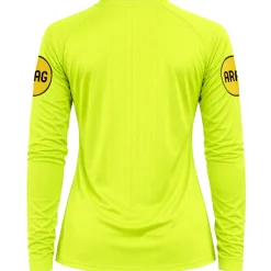 Nike KNVB Scheidsrechtersshirt 2026-2028 Lange Mouwen Dames Neongeel Zwart