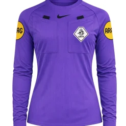Nike KNVB Scheidsrechtersshirt 2026-2028 Lange Mouwen Dames Paars Zwart