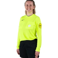Nike KNVB Scheidsrechterstenue Lange Mouwen 2024-2026 Dames Neongeel Zwart