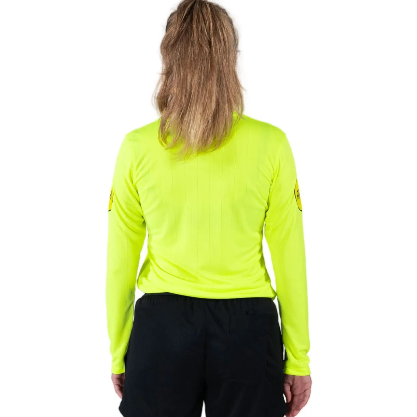 Nike KNVB Scheidsrechterstenue Lange Mouwen 2024-2026 Dames Neongeel Zwart