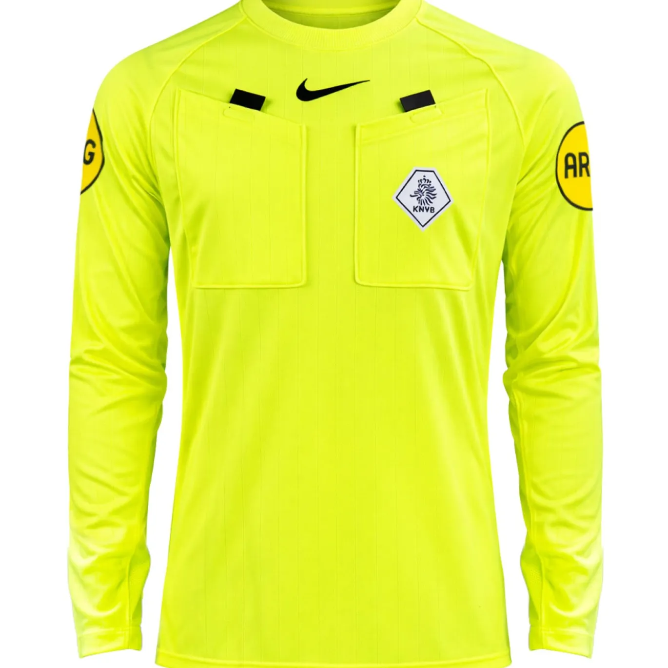 Nike KNVB Scheidsrechterstenue 2026-2028 Lange Mouwen Neon Geel Zwart