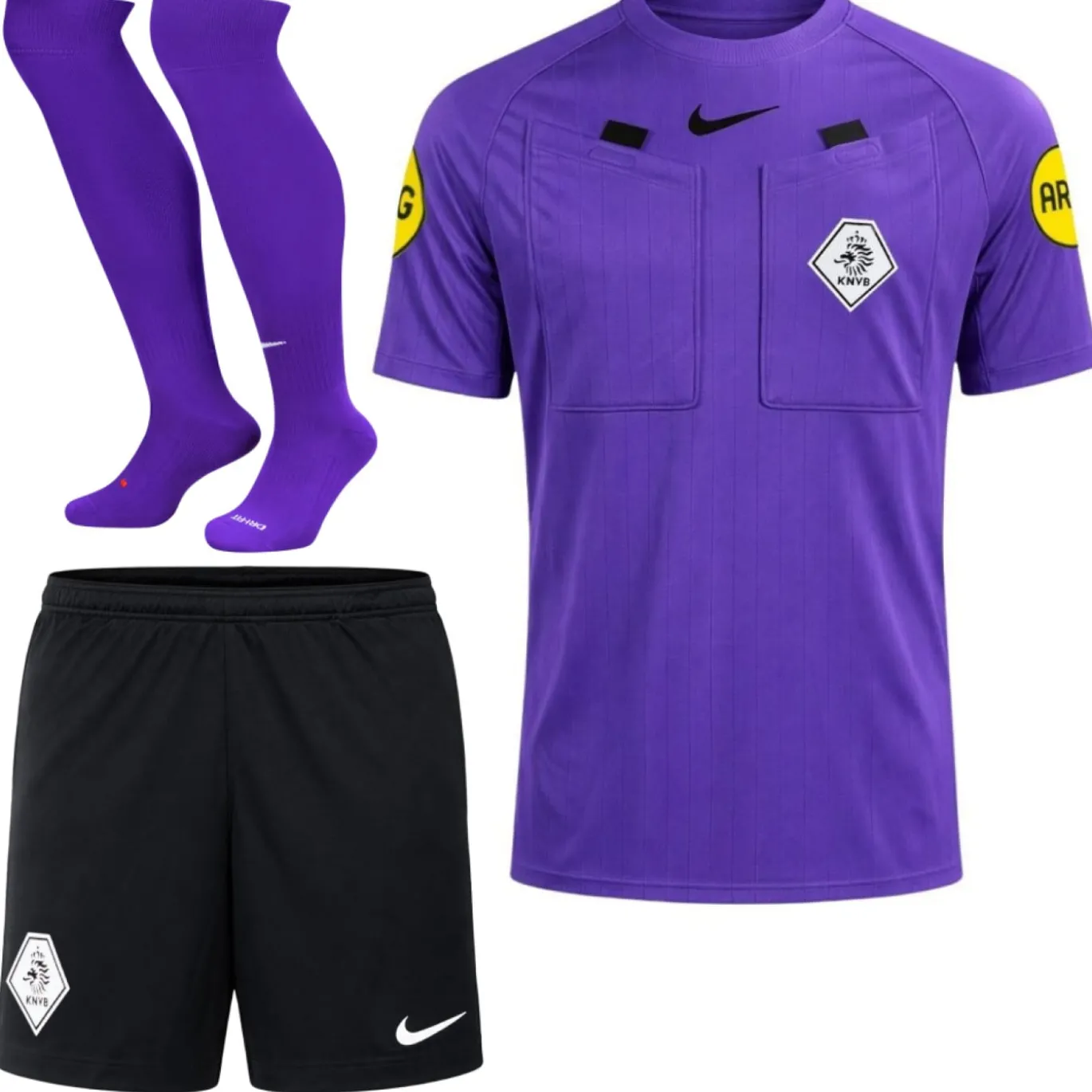 Nike KNVB Scheidsrechterstenue 2026-2028 Paars Zwart