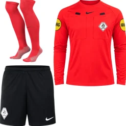 Nike KNVB Scheidsrechterstenue 2026-2028 Lange Mouwen Felrood Zwart