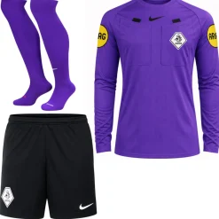 Nike KNVB Scheidsrechterstenue 2026-2028 Lange Mouwen Paars Zwart