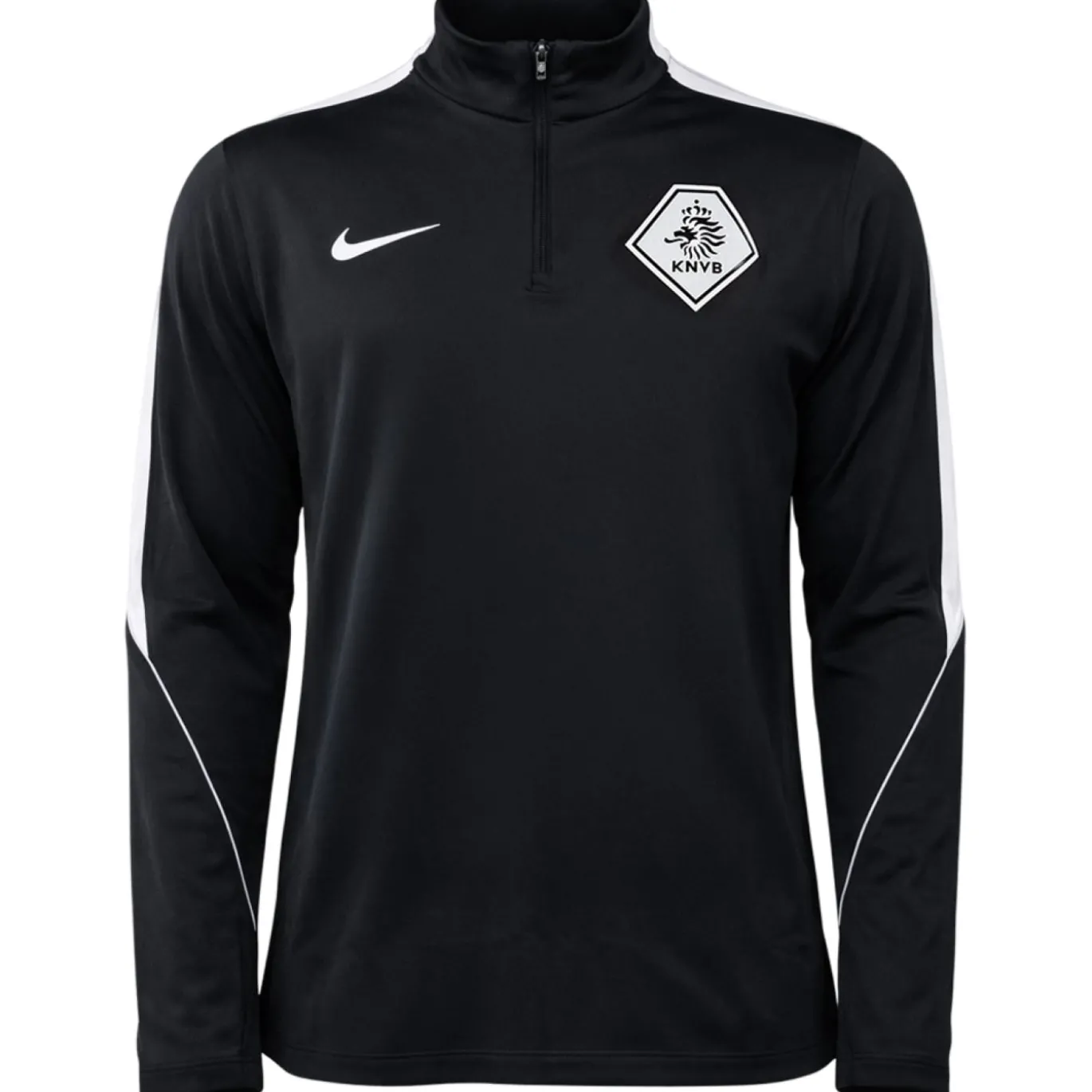 Nike KNVB Scheidsrechters Trainingstrui 1/4-Zip 2026-2028 Zwart Wit