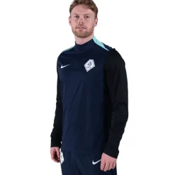 Nike KNVB Scheidsrechters Trainingstrui 1/4-Zip 2024-2026 Donkerblauw Turquoise