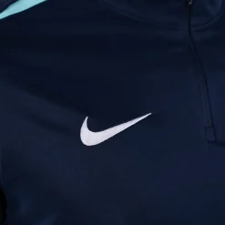 Nike KNVB Scheidsrechters Trainingstrui 1/4-Zip 2024-2026 Donkerblauw Turquoise