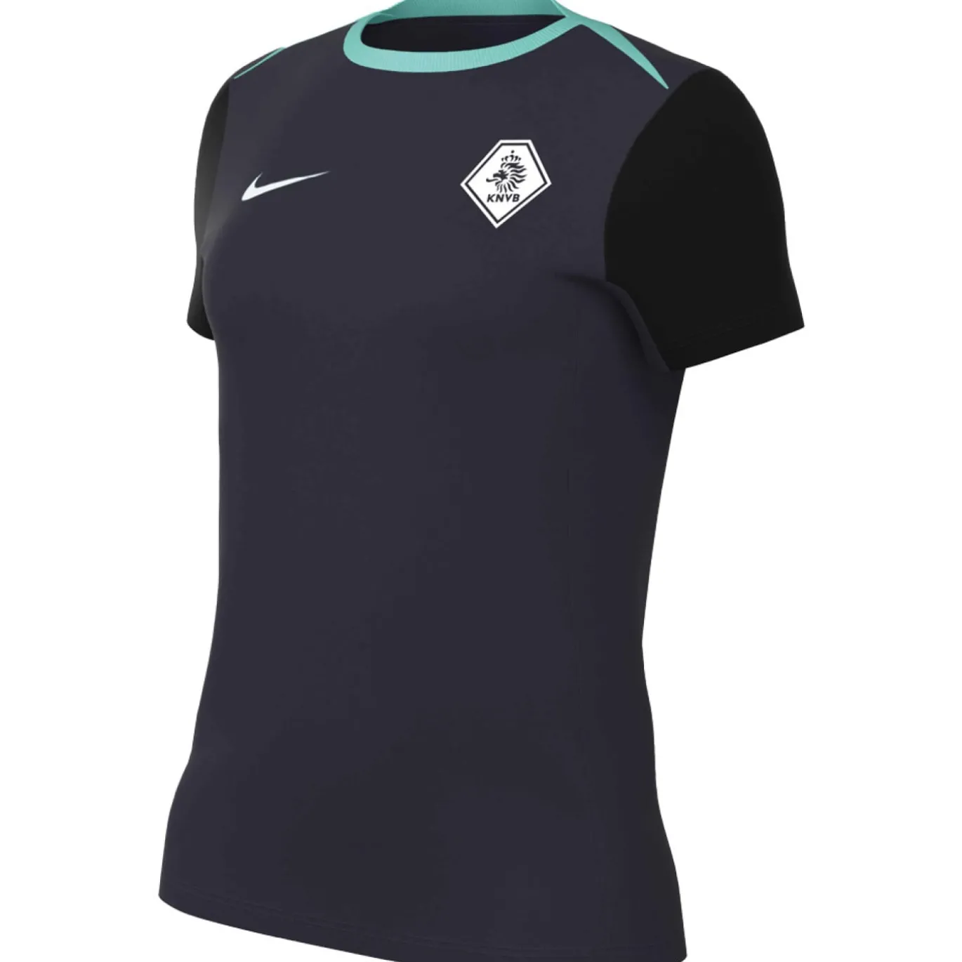 Nike KNVB Scheidsrechters Trainingsshirt 2024-2026 Dames Donkerblauw Turquoise
