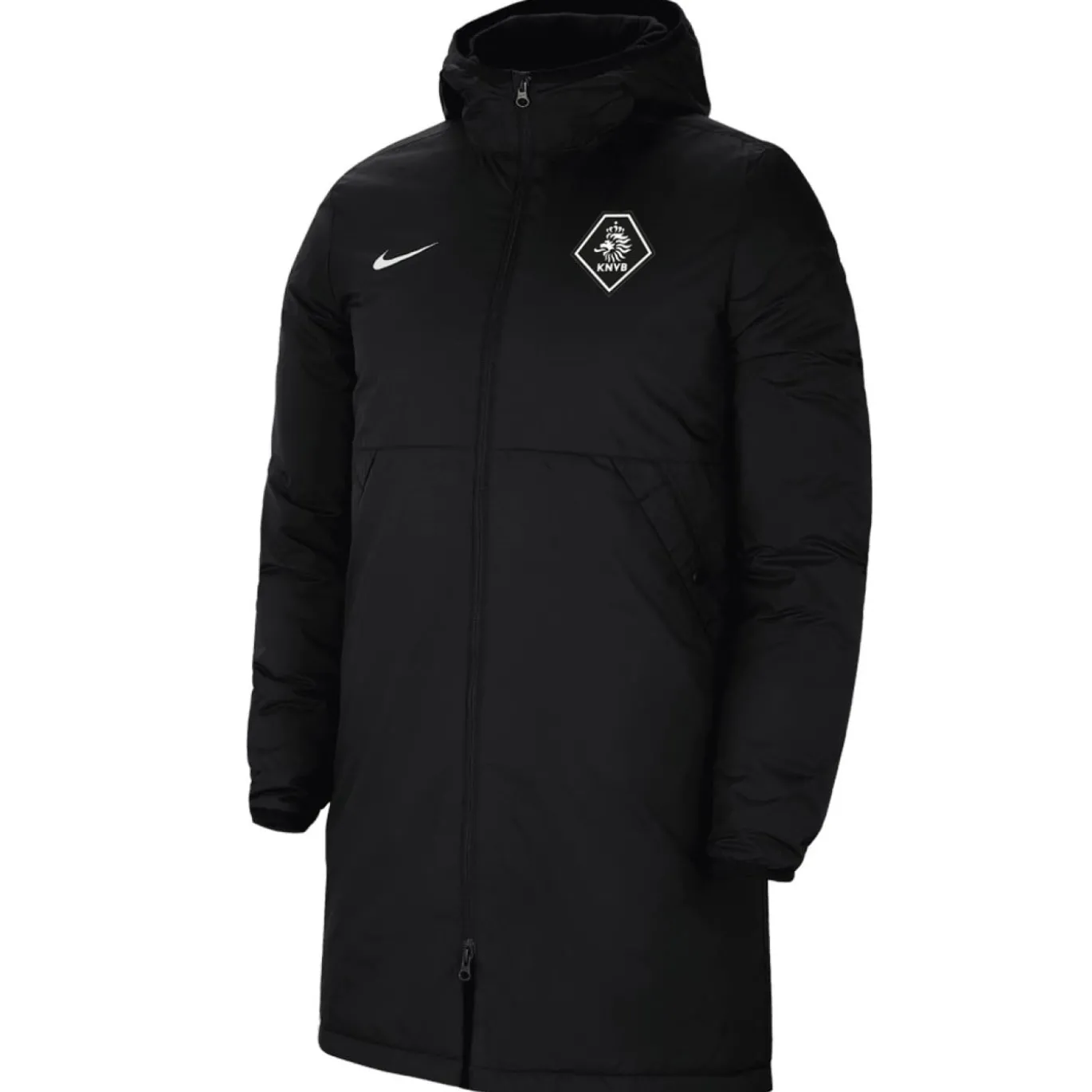 Nike KNVB Staff Winterjas Dames Zwart Wit