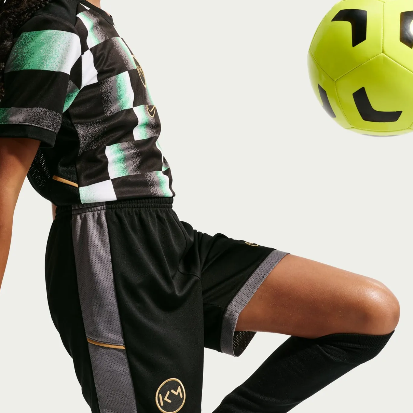 Nike Kylian Mbappé Academy 25 Trainingsset Kids Zwart Grijs Mintgroen Goud