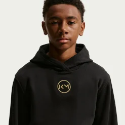 Nike Kylian MbappƩ Club Fleece Hoodie Kids Zwart Goud
