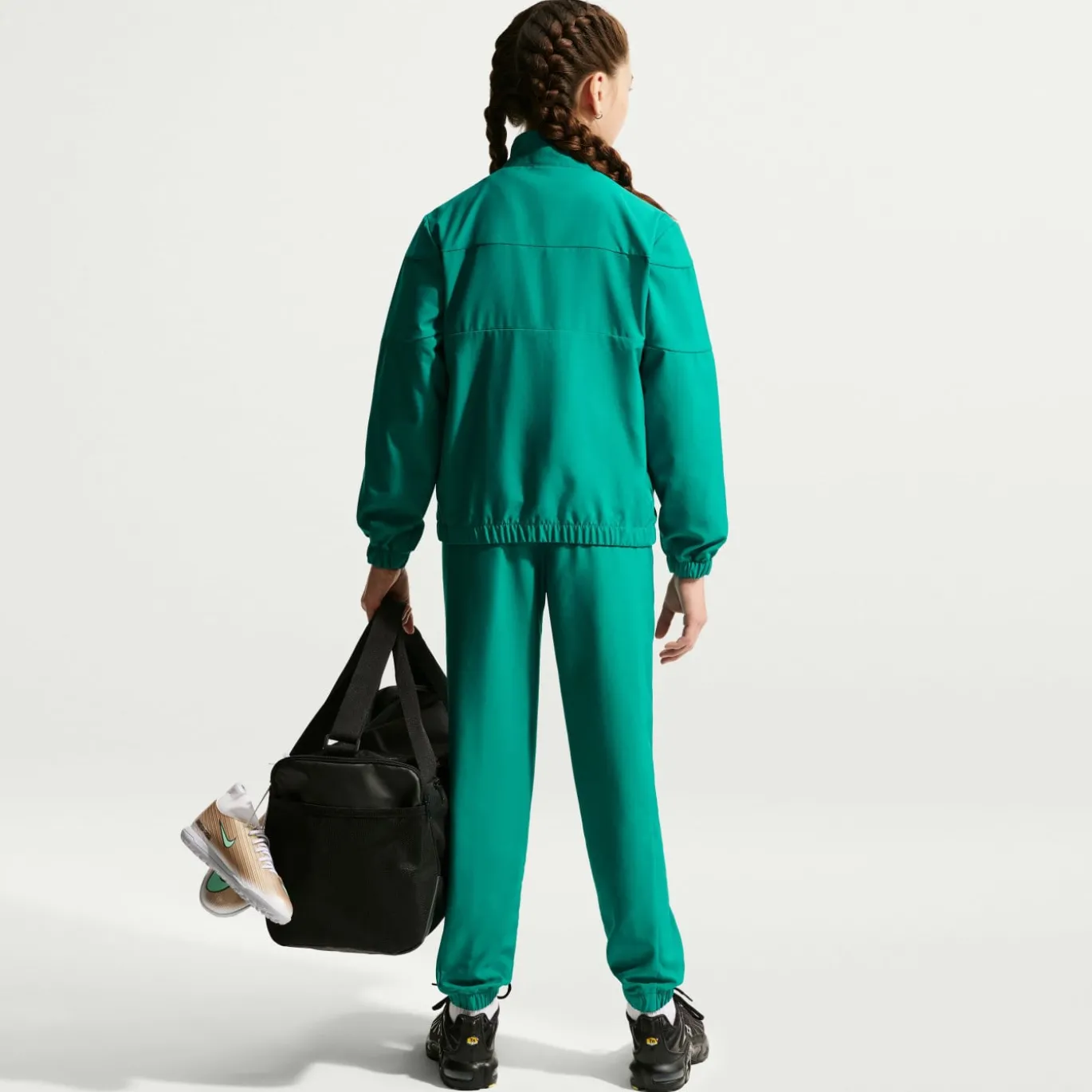 Nike Kylian Mbappé Woven Trainingspak Kids Groenblauw Mintgroen Goud