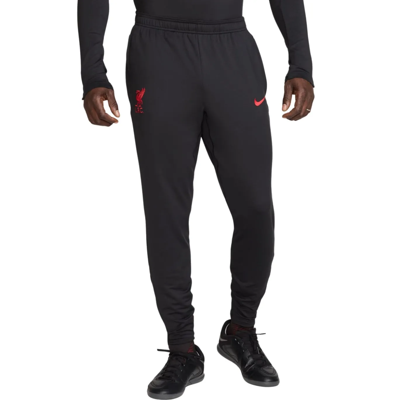 Nike Liverpool Strike Trainingsbroek 2024-2025 Zwart Gebroken Wit Rood