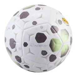 Nike MbappƩ Academy Voetbal Wit Bruin Neongeel Zilver