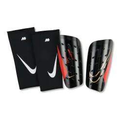 Nike Mercurial Lite Superlock Scheenbeschermers Zwart Felrood Goud