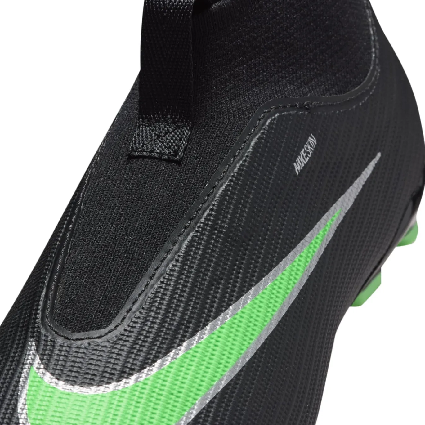Nike Mercurial Superfly 11 Academy Gras / Kunstgras Voetbalschoenen (MG) Kids Zwart Felgroen Zilvergrijs