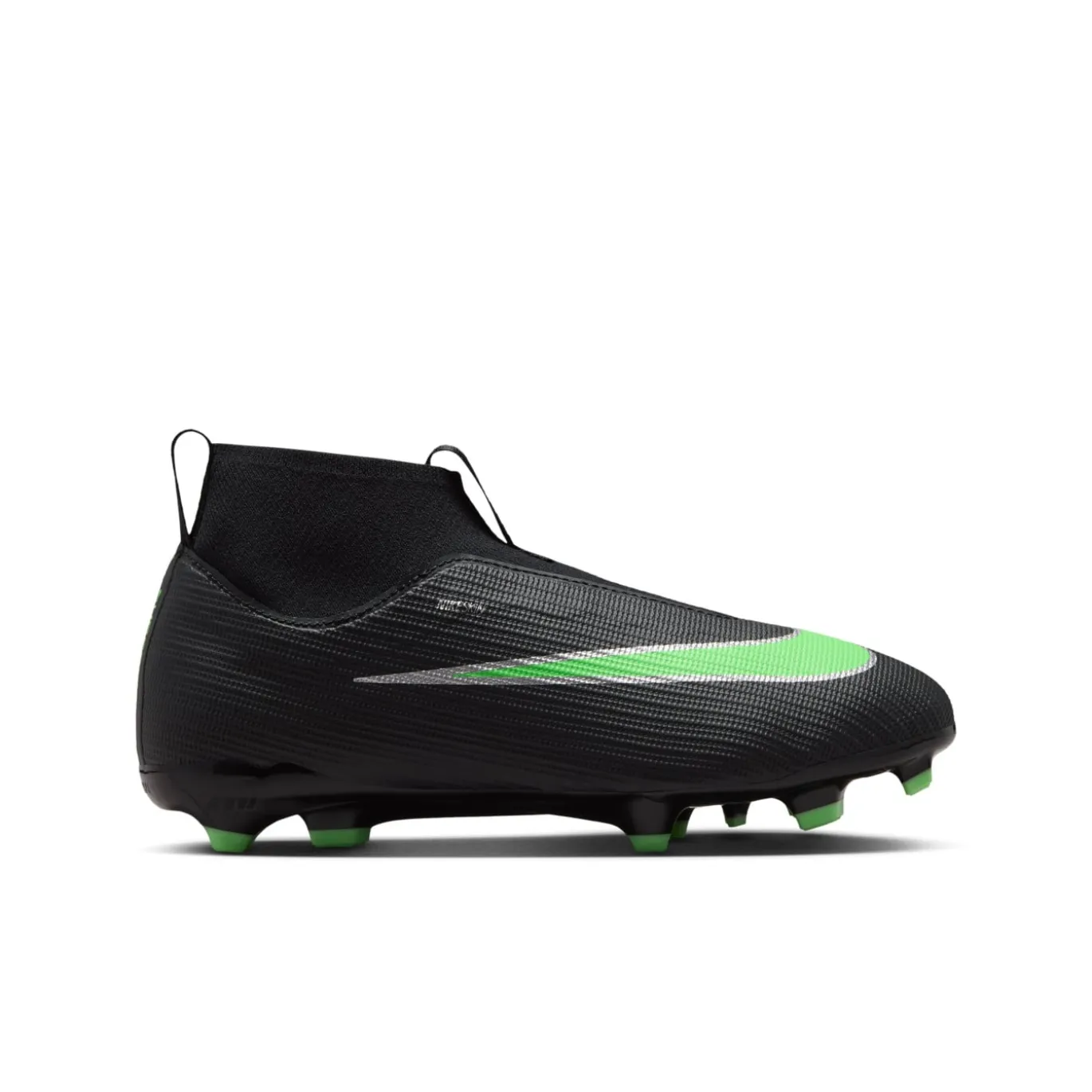Nike Mercurial Superfly 11 Academy Gras / Kunstgras Voetbalschoenen (MG) Kids Zwart Felgroen Zilvergrijs