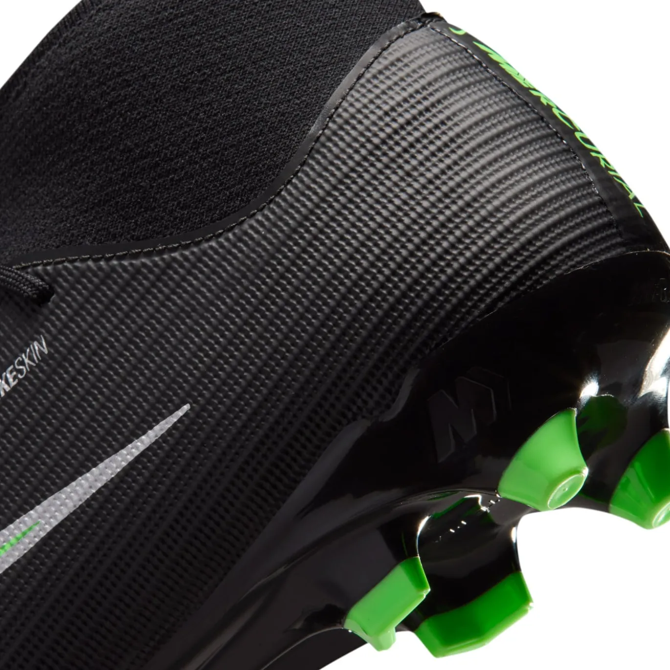 Nike Mercurial Superfly 11 Academy Gras / Kunstgras Voetbalschoenen (MG) Zwart Felgroen Zilvergrijs