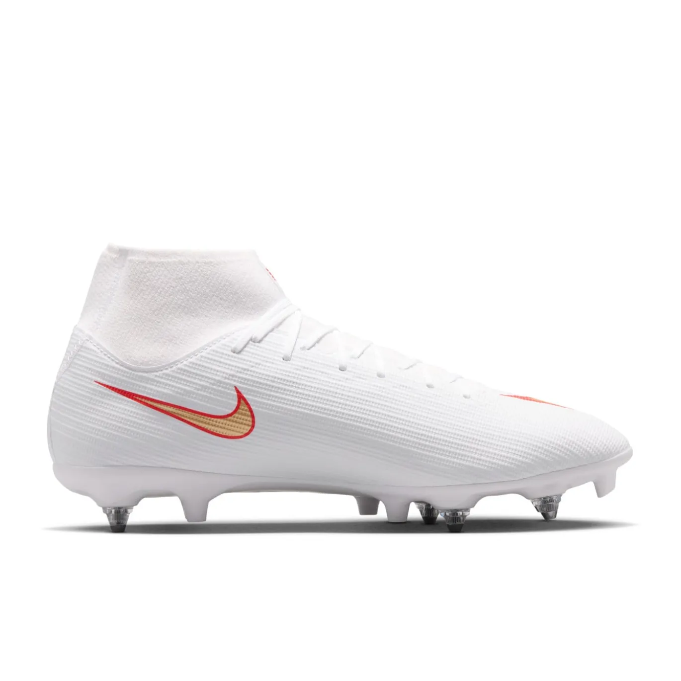 Nike Mercurial Superfly 11 Academy IJzeren-Nop Voetbalschoenen (SG) Anti-Clog Wit Felrood Goud