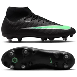 Nike Mercurial Superfly 11 Academy IJzeren-Nop Voetbalschoenen (SG) Anti-Clog Zwart Felgroen Zilvergrijs