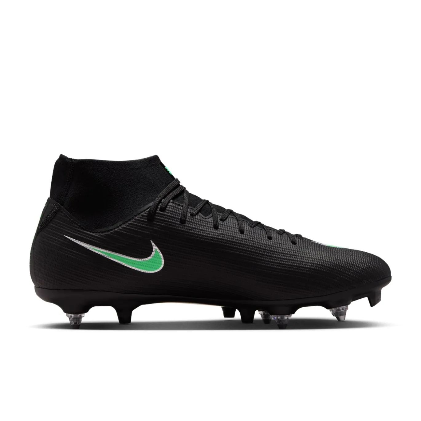Nike Mercurial Superfly 11 Academy IJzeren-Nop Voetbalschoenen (SG) Anti-Clog Zwart Felgroen Zilvergrijs