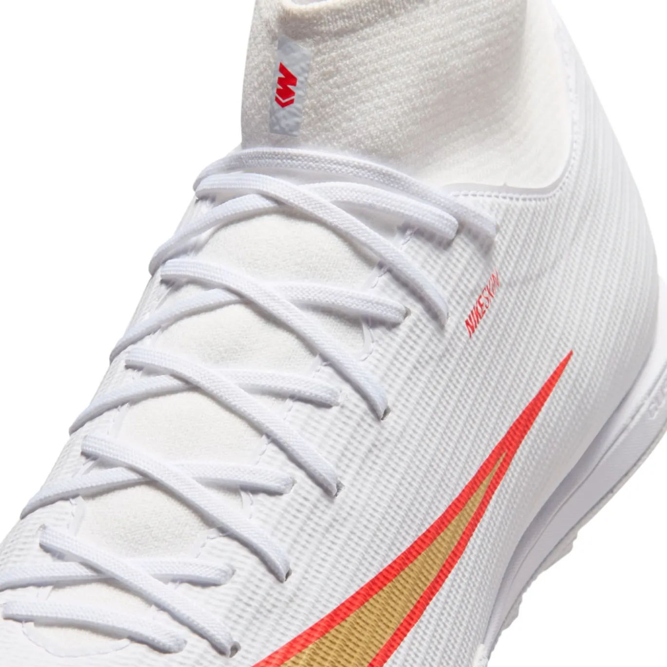 Nike Mercurial Superfly 11 Academy Turf Voetbalschoenen (TF) Wit Felrood Goud