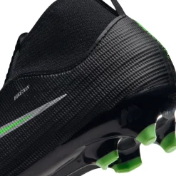 Nike Mercurial Superfly 11 Academy Gras / Kunstgras Voetbalschoenen (MG) Peuters/Kleuters Zwart Felgroen Zilvergrijs
