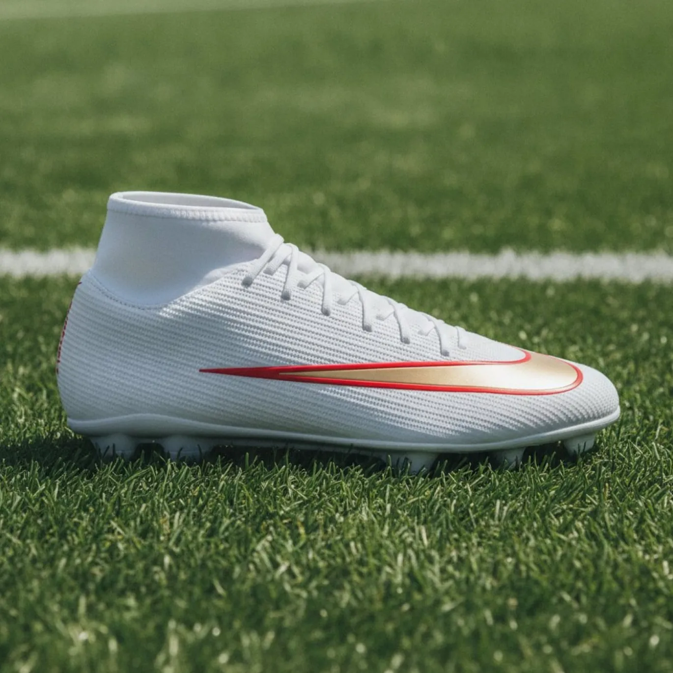 Nike Mercurial Superfly 11 Club Gras / Kunstgras Voetbalschoenen (MG) Wit Felrood Goud