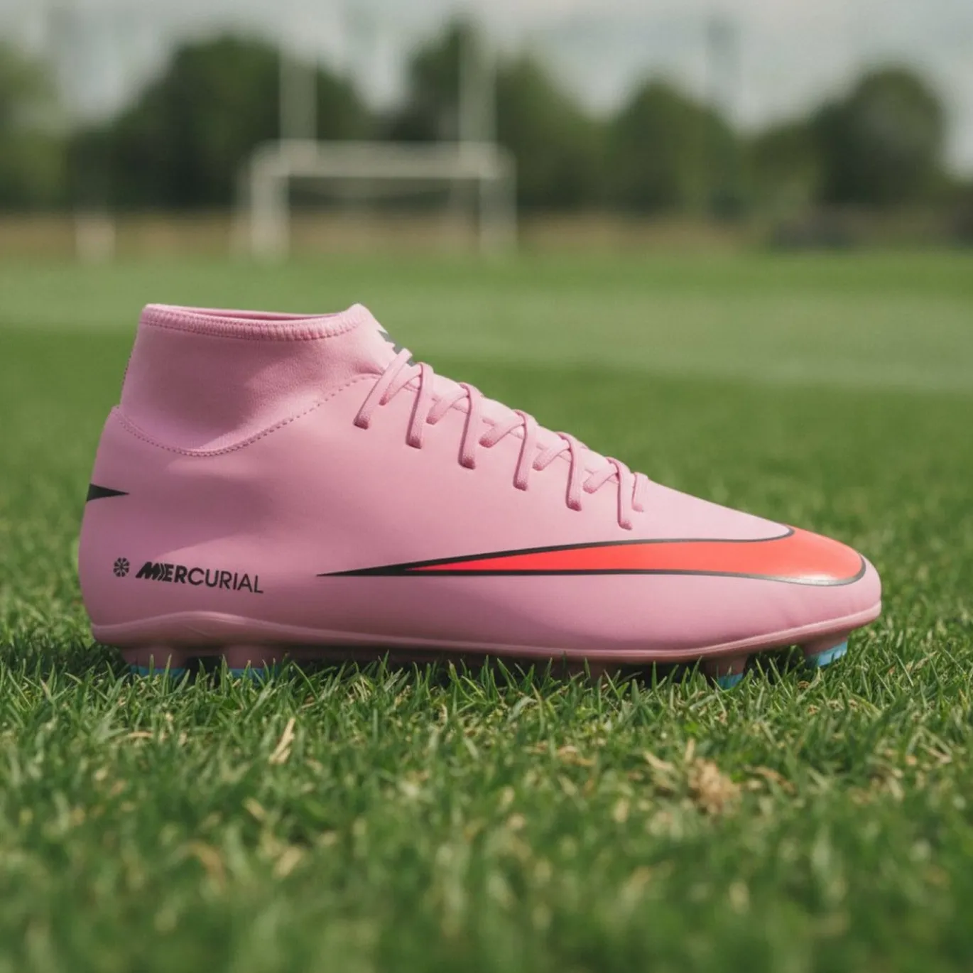 Nike Mercurial Superfly 10 Club Gras / Kunstgras Voetbalschoenen (MG) Roze Felrood Lichtblauw