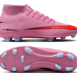 Nike Mercurial Superfly 10 Club Gras / Kunstgras Voetbalschoenen (MG) Roze Felrood Lichtblauw